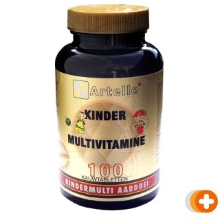 Artelle multivitamine kind aardbei kauwtabletten