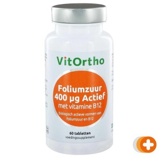 Vitortho foliumzuur actief 400mcg tabletten