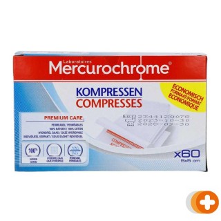 Mercurochrome kompressen 5x5cm