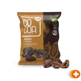 Cocoa rozijnen met pure chocolade raw