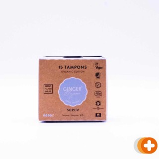 Ginger organic tampons super