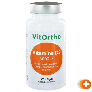 Vitortho vitamine d3 3000 ie softgels