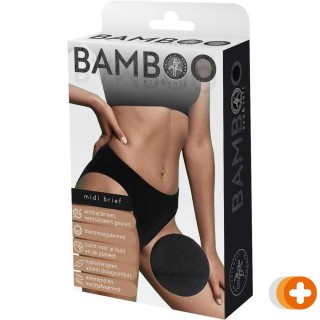 Bamboo midi brief zwart m