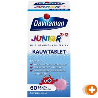 Davitamon junior 3+ vitamines framboos