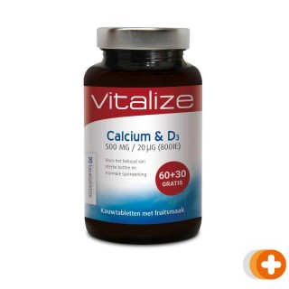 Vitalize calcium & d3 kauwtabletten