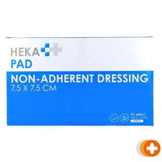 Heka pad wondkompres 7,5 cm x 7,5 cm