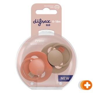 Difrax lovi dynamic fopspeen 6-18m granola/orange