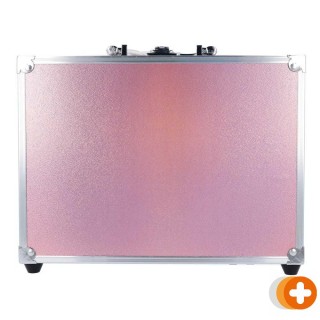 Casuelle make up koffer glanzend roze