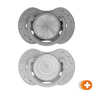 Difrax dynamic fopspeen 0-3m harmony l.grey / d.grey